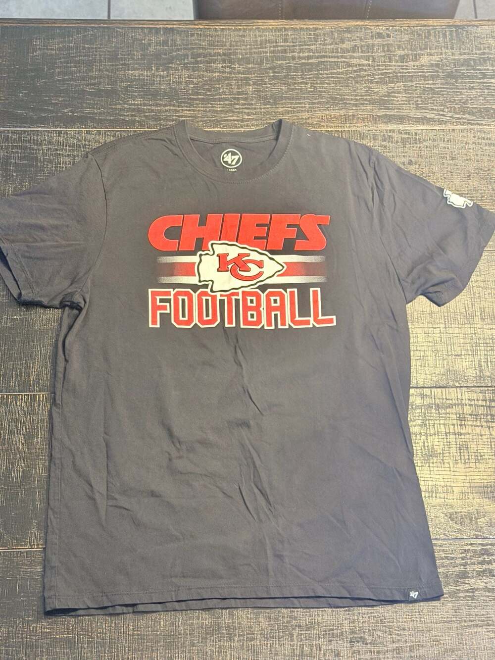 47 Brand Kansas City Chiefs Football T-Shirt Size Large